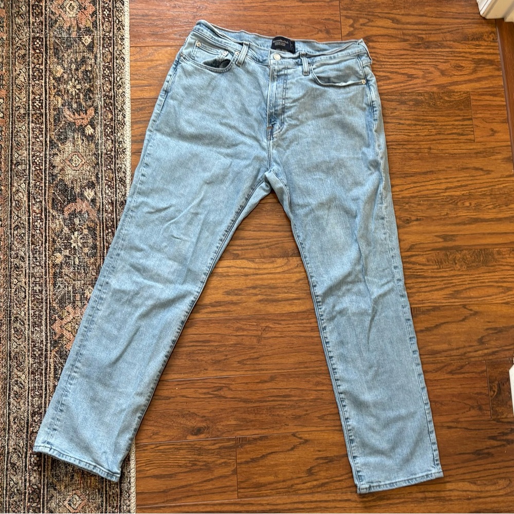 Abercrombie & Fitch Jeans Athletic Straight Signature Stretch Denim Mens 34 X 32